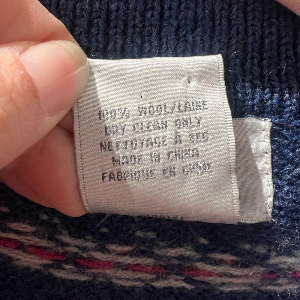 Vintage Tabi Wool Cardigan | Fair Isle Landscape Knit | Cottagecore | Size L - Picture 4 of 6